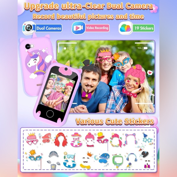 Girls Age 6-8 Smart Phone (Purple) - Picture 7 of 10